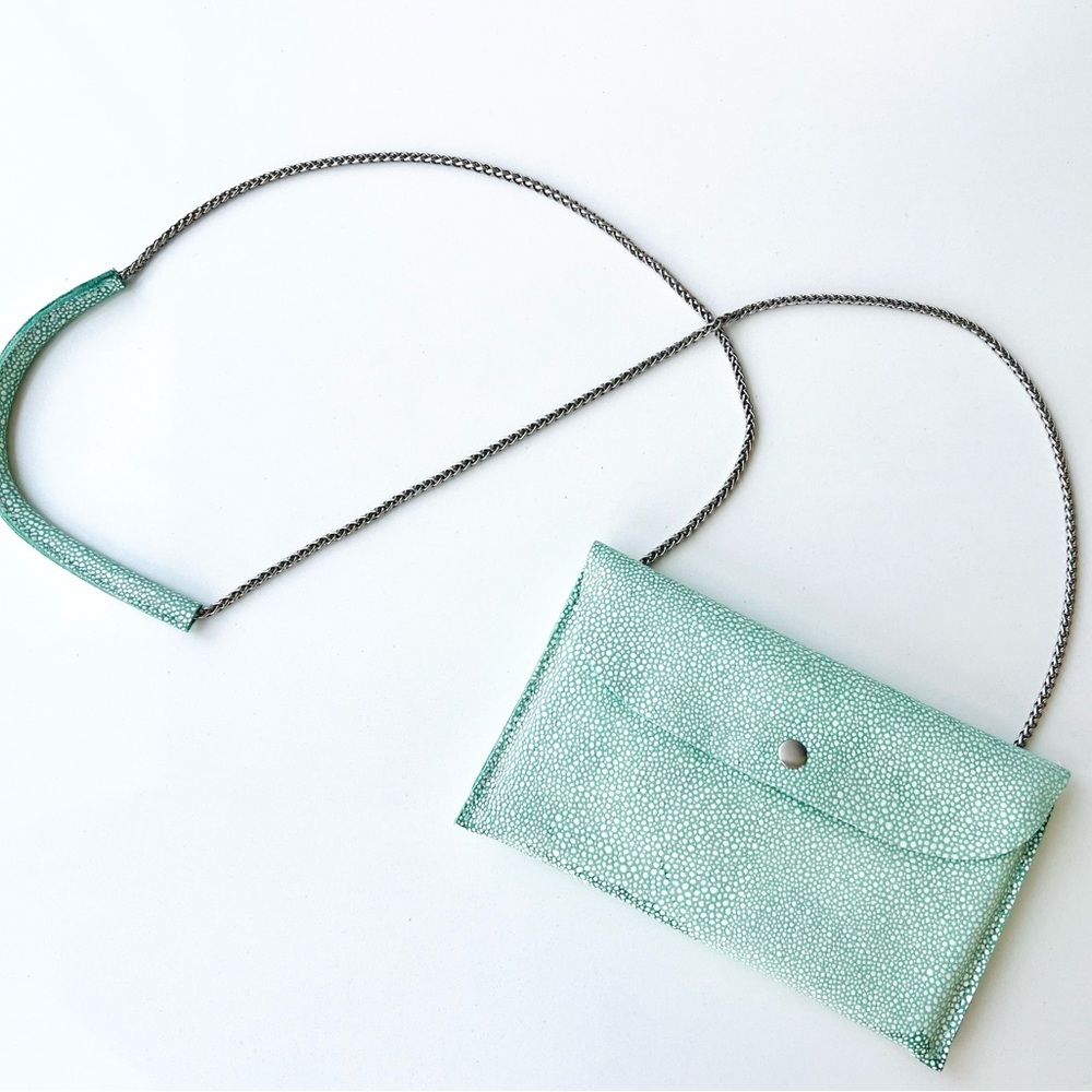 Sorial Mint Green & White Speckled Crossbody Bag